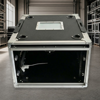 Flight case 6U avec rail coulissant réglable