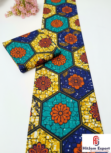 Tela de Algodón Ankara y Estampado Africano Ghana de Alta Calidad para Moda Femenina, Manualidades y Mercado Textil - Product Image 6