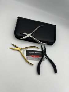 Alicates Profesionales de Dos Orificios de Acero Inoxidable para Extensiones de Cabello, Kits de Herramientas con Logotipo Personalizado, Acabado Negro Mate, Dorado y Plateado - Product Image 6