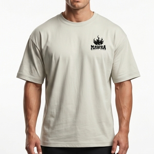 MAWRA Unisex Short Sleeve T-Shirt Regular Fit O-Neck Cotton Jersey Breathable Casual Wear Logo Print Custom Color Size DTF - Product Image 1