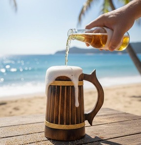 Tasses à café en bois pour accessoires de mariage, tasse à boire en bois, tasse en bois élégante de qualité supérieure au meilleur prix - Product Image 1