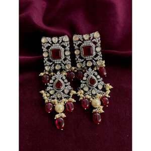 Conjunto de Gargantilla de Plata 92.5 con Moissanita de Sangeetha Jewellers - Product Image 1