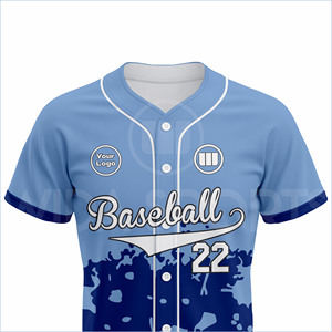 Ensemble d'uniformes de baseball personnalisés en gros, légers, anti-humidité, maillot sublimé, tenue d'équipe, extensibles dans les quatre sens, pour l'été, OEM - Product Image 4