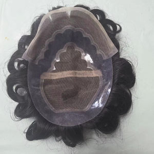 Bollywood Model Taz Hair BD Virgin Human Hair Wig Soft Indian Hair Prosthesis for Men Remy Toupee - Product Image 1