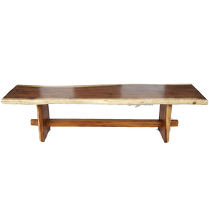 Banco de Espera para Hotel de Madera Maciza de Suar de Alta Calidad y Estilo Moderno con Diseño de Borde Natural, Muebles Comerciales Duraderos y Ecológicos - Product Image 3