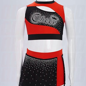 Uniforme de Animadora para Niñas, Traje de Animadora para Prácticas, Cosplay, Actuaciones, Eventos Deportivos Escolares - Product Image 5