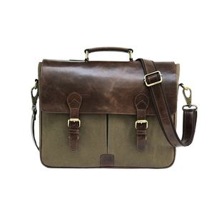 Durable Genuine Leather <b>Canvas</b> <b>Crossbody</b> <b>Bag</b> Bohemian Style Lightweight Adjustable for Daily Use Travel for Autumn Winter - Product Image 1