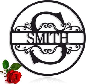 ป้ายโลหะสลักชื่อ ป้ายชื่อครอบครัวแบบกำหนดเอง ศิลปะติดผนัง ป้ายชื่อประตูหน้าบ้าน ของขวัญวันครบรอบแต่งงาน ของตกแต่ง ป้ายโลหะ - Product Image 6