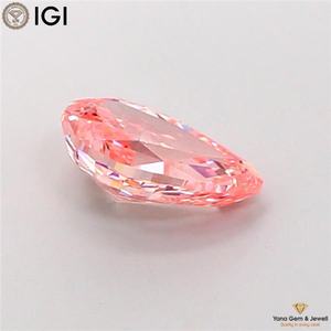 Diamant de laboratoire cultivé CVD de 1,50 carat, taille poire, couleur rose vif fantaisie, clarté VS2, certifié IGI, pour un centre de table audacieux en solitaire - Product Image 3