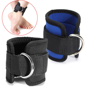 Fitness Neoprene Padded <b>Ankle</b> Cuffs Unisex D-Ring Cable Machines Resistance Bands Gym Weight Lifting Leg Gym Logo Customization - Product Image 5
