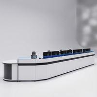 Console de travail ergonomique réglable en hauteur pour poste de contrôle et de surveillance, idéale pour centre de commandement 911