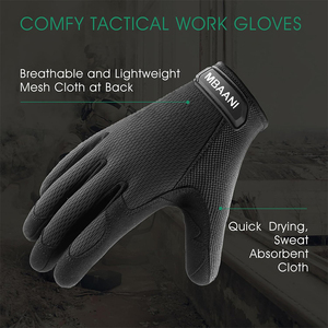 Guantes de Trabajo con Pantalla Táctil para Hombre, Guantes de Seguridad Transpirables y Refrescantes para Camping, Jardinería, Senderismo, Correr y Conducir - Product Image 2