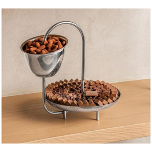 Support de service moderne en métal pour chocolats, présentoir décoratif de table pour chocolats, biscuits, bonbons et fruits secs - Product Image 1