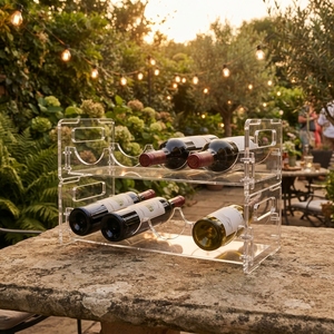 Countertop Acrylic Wine <b>Display</b> Stand Premium Clear Bottle Rack for Retail Bar Restaurant Hotel <b>Display</b> - Product Image 3