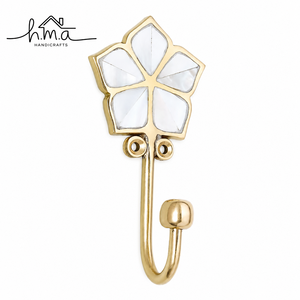 Solid Brass Double Wall <b>Hook</b> Silver Finish <b>Decorative</b> <b>Coat</b> Hat Bag Towel Robe Holder Heavy Duty Modern Wall Mounted <b>Hook</b> - Product Image 4