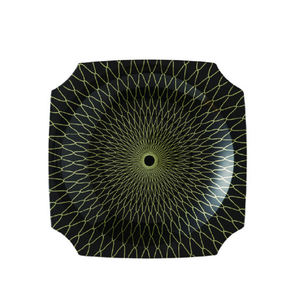 Premium <b>Black</b> Plastic Melamine 8 Inch Rectangular Charger Dish Minimalist Design Eco-Friendly Stocked Business Gift Best Price - Product Image 4