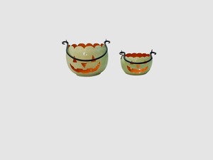Pots en métal pour plantes, décoration de jardin, pot à plantes avec design de visage de citrouille d'Halloween, pot à fleurs suspendu - Product Image 2
