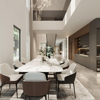 Service de Design et Rendu 3D de Mobilier d'Intérieur Moderne par l'Équipe Professionnelle George Group pour Maisons et Villas