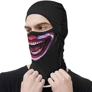 Cagoule unisexe en polyester, masque intégral imprimé clown pour fête, adulte 56-58CM, impression par transfert thermique, style personnage - Product Image 2
