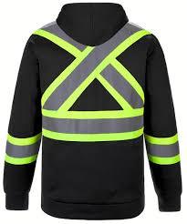 Hi Vis Reflective Safety Hoodie Warm Fleece Lined Construction <b>Workwear</b> Pullover for <b>Winter</b> Outdoor Industrial Workers - Product Image 3