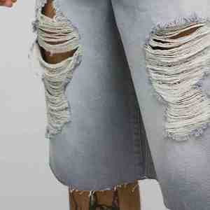 กางเกงยีนส์ขาสั้นผู้ชายแฟชั่นใหม่คุณภาพสูงระบายอากาศได้ดี ดีไซน์ล่าสุดปี 2025 สไตล์เท่ห์ - Product Image 5