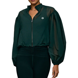 Y2K Street Custom Women’s Sheer Sleeve Cropped Windbreaker Lightweight Fashion Fitness <b>Jacket</b> Premium Lightweight <b>jacket</b> for <b>men</b> - Product Image 5