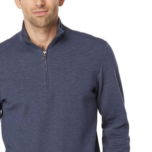 Suéter de Punto con Cuello Alto y Cierre de Cremallera para Hombre, Manga Larga, Color Sólido, Corte Regular, Ropa Casual de Otoño - Product Image 3