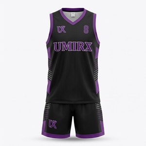 Conjunto de Uniforme de Baloncesto Personalizado, Ropa Deportiva de Malla, Impresión de Nombre y Número del Equipo, Ropa Deportiva para Calle y Cancha, Poliéster/Algodón Digital - Product Image 1