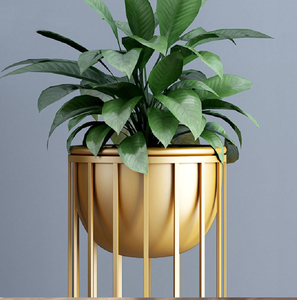 Macetas cilíndricas modernas de metal verde con base de anillo, macetas de suelo para interiores, disponibles a precios de mayorista. - Product Image 3