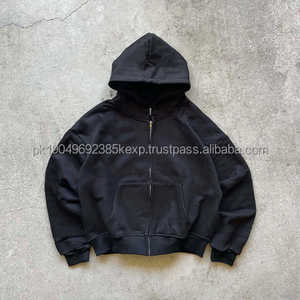 Fabricants de vêtements Sweat à capuche personnalisé Boxy, fermeture éclair à capuche Boxy, fabricants de sweat à capuche zippé Boxy Fit - Product Image 6