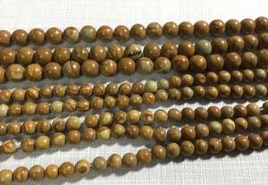 ลูกปัดหินแจสเปอร์สีน้ำตาลทรงกลมเรียบเนียนสำหรับทำเครื่องประดับ DIY ขายส่ง - Product Image 2