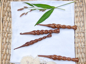 Ganchos de crochet de madera de palisandro con diseño único, tamaños de 1 mm a 10 mm - Product Image 4