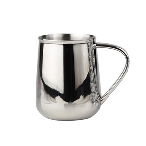 Vintage Wholesale Stainless Steel Beer Tankard <b>Mug</b> With Ornate Scroll Handle <b>Double</b> <b>Wall</b> Metal Beer Stein Pub Barware Supplies - Product Image 1