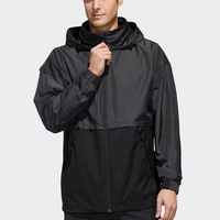 Chaqueta Cortavientos Personalizable con Capucha para Correr al Aire Libre, Logotipo Frontal, Transpirable, Ecológica, de Lona, Impermeable, Estilo Vintage