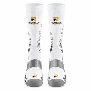 Chaussettes athlétiques tendance, motif à pois blancs et noirs, respirantes, tricotées, pour le basketball, adultes, été - Product Image 1