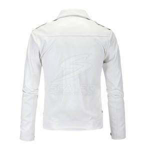 Veste d'hiver en cuir véritable de qualité supérieure Doublure douce et confortable Parfaite pour les tenues décontractées et les looks tendance au quotidien - Product Image 2