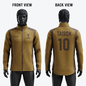 TAISON SPORTS Survêtement de cheerleading en polaire polyester haute performance 280 GSM, rose, blanc, gris, avec panneaux, à capuche, poches, respirant - Product Image 1