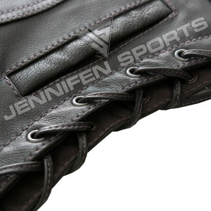 Chaleco de Motocicleta de Cuero Genuino para Hombre, Diseño con Solapa y Cremallera Diagonal, Chaleco sin Mangas de Piel de Vaca, Servicio OEM, Transpirable - Product Image 4