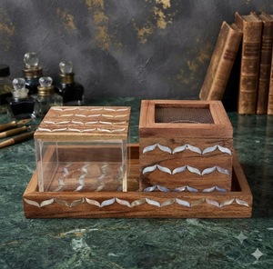 Handcrafted Mother Pearl Inlay Mubkhar Burner Set <b>Sandalwood</b> Eco-Friendly <b>Incense</b> Holder Arabic Aromatherapy Tray for Religious - Product Image 2