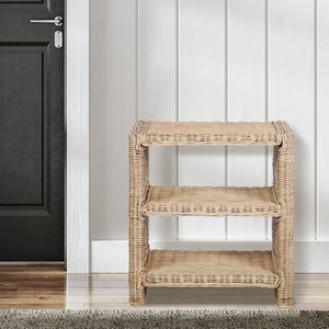 Table d'appoint compacte en bois rustique Meubles pour petits espaces Décoration de table et accessoires - Product Image 5