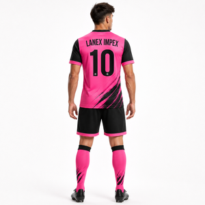 Ensemble d'uniformes de football personnalisés pour hommes et garçons, maillot de football d'équipe de qualité supérieure avec short assorti, vêtements de sport respirants pour l'entraînement - Product Image 4