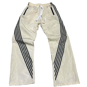 กางเกงสเวตเตอร์ไนลอนระบายอากาศลายทางทรงโค้งสำหรับผู้ชายใส่ได้ทั้งชายและหญิงกางเกงสตรีทแวร์ป้องกันการยับกลางเอว - Product Image 1