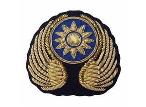 Pakistan Factory Wholesale High Quality <b>Sew</b>-On Embroidered Badges Hand Embroidered Bullion Wire Badges Low Price Fabric Badges - Product Image 4