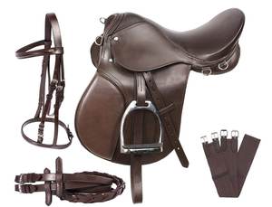 Selle de cheval Western anglaise Premium SUPERIOR TRADERZ Modèle 29 en cuir durable, rembourrée, équilibrée et confortable pour l'équitation - Product Image 2