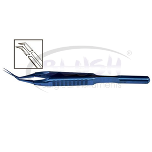 Inamura 1.5 Cross Action Capsulorhexis Forceps Straight w/ Marks Titanium Ophthalmic Cataract <b>Instrument</b> By Blush <b>Surgical</b> - Product Image 3