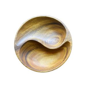 Cuenco de madera personalizado de la mejor calidad Cuenco de madera hecho a mano con partición Venta caliente Venta directa de fábrica a precio mayorista - Product Image 1