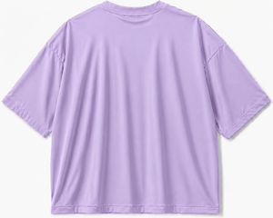 T-shirt à manches courtes pour homme avec logo personnalisé, violet, 100% polyester, jersey, col rond, imprimé avec un motif de lettres sur le devant, coupe ample décontractée - Product Image 2