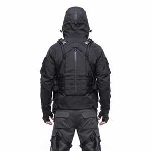 Ensemble veste tactique et pantalon cargo pour homme 2024, style techwear, streetwear urbain, cyberpunk, multi-poches, imperméable, vêtements utilitaires d'extérieur - Product Image 6