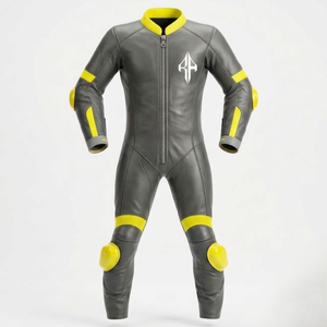 Combinaison de moto en cuir véritable de style actuel, personnalisée, de qualité supérieure, pour homme, conçue pour la course et l'hiver - Product Image 2