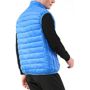 Gilet matelassé sans manches pour homme, bleu roi, isolant, col montant, chaud - Product Image 2
